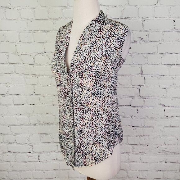 REISS 100% Silk Sleeveless Tunic Blouse Top 0 - Picture 2 of 7